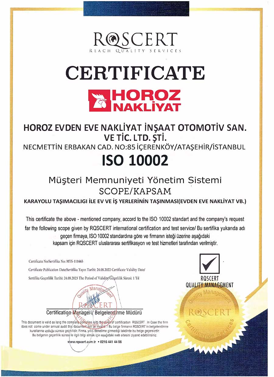 Horoz sertifikası 3